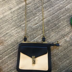 Zara navy and gold detail bag!